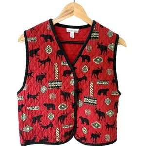 Vintage David Brooks Red Quilted Garment